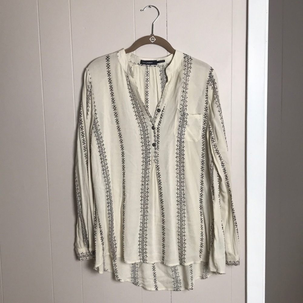 Cream and Brown Tunic